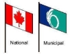 Canada flag and City of Ottawa flag