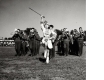 Tambour-majorette des Rough Riders d’Ottawa, lors d’un entraînement avec le corps de majorettes