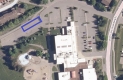 Aerial photo of winter parking location at Greenboro Library 363 Lorry Greenberg Drive