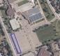 Aerial photo of winter parking location at Ray Friel Recreation Complex 1585 Tenth Line Road