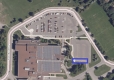 Aerial photo of winter parking location at Ruth E. Dickinson Library 100 Malvern Drive