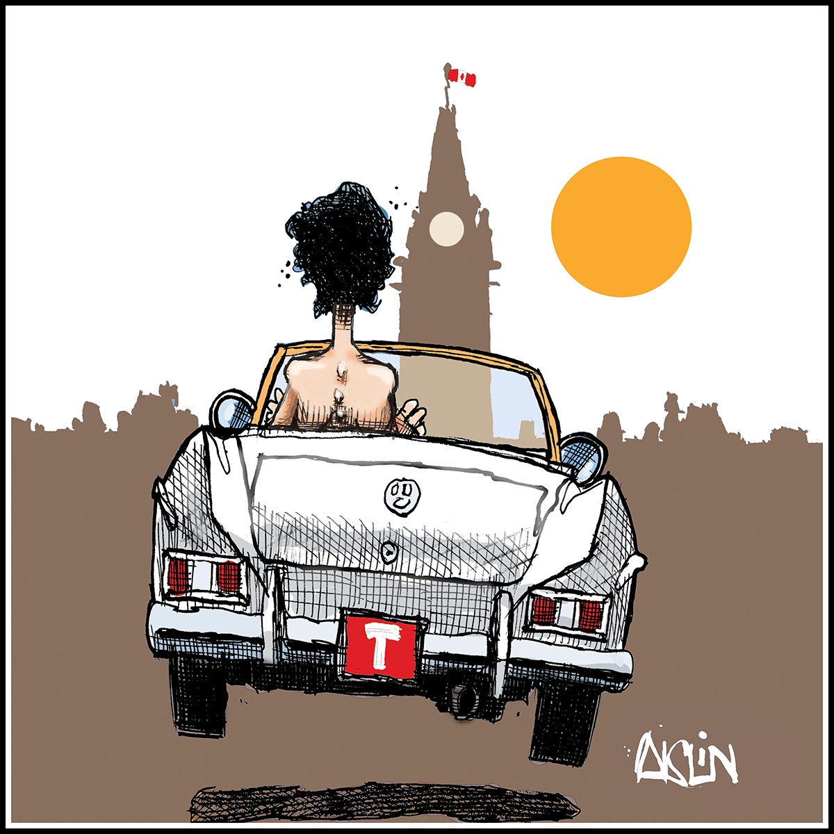 justin_trudeau_rides_his_fathers_car_to_ottawa_-_shirtless._2016._pen_and_ink_and_computer_genertated_colour._11_x_11.jpg