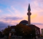 Ottawa Main Mosque, it’s dome and tower silhouetted at sunset