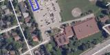 Aerial photo of winter parking location at Pinecrest Recreation Complex 2250 Torquay Avenue