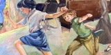 painting of children playing in a park