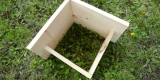 A basic wooden box to hold the nesting materials..