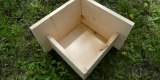 A basic wooden box to hold the nesting materials. 