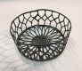 Steel basket with flower design