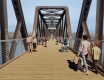 This photo shows a rendering of the future multi-use pathway bridge
