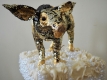  sculpture de cochon avec des paillettes
