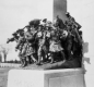 Bronze military statues at the National War Memorial 