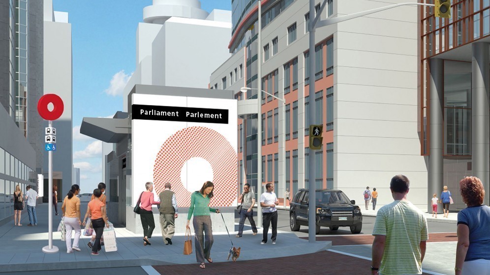Rendering of Parliament Station