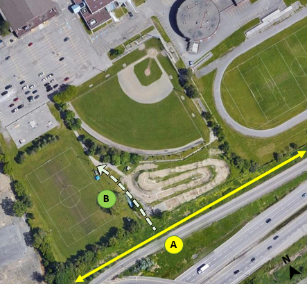 A community connection is proposed at Trillium Park. This connection will allow for pedestrian and cyclist access to the arena, pool, library, Trillium Park and Gloucester High School.