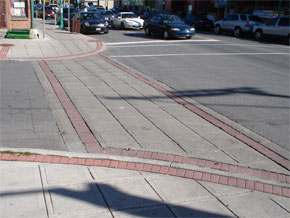  Enhanced pedestrian crosswalk.