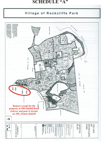 Annexe A, Plan d’urbanisme -Plan secondaire du Village de Rockcliffe Park