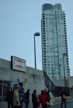  The Metropole serves as a landmark building adjacent to the Westboro Transitway Station.