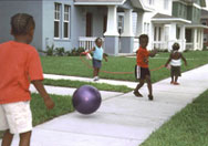 Photo 18 - Children playing on a sidewalk help contribute to a sense of community