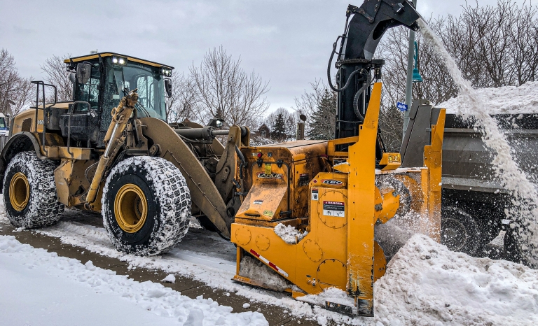 Photo of snow removal vehicles working