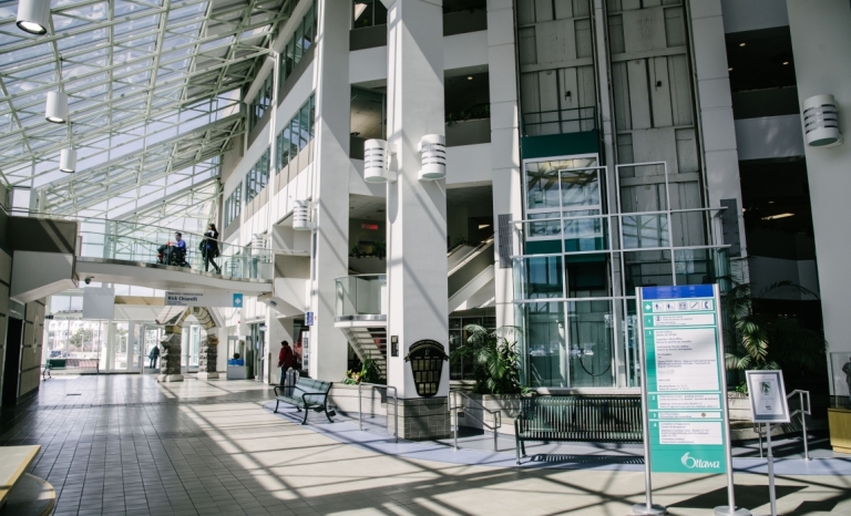 Atrium area of Ben Franklin Place