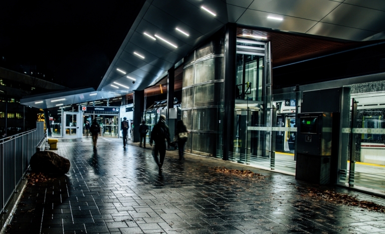 uOttawa LRT station at night