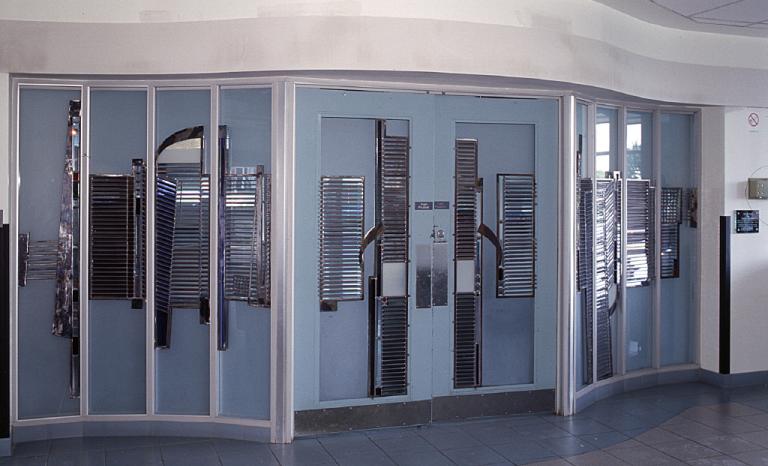 Photograph of decorative shutters by Stephen Brathwaite