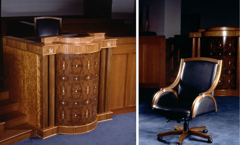 Photographs of Mayor's desk and chair