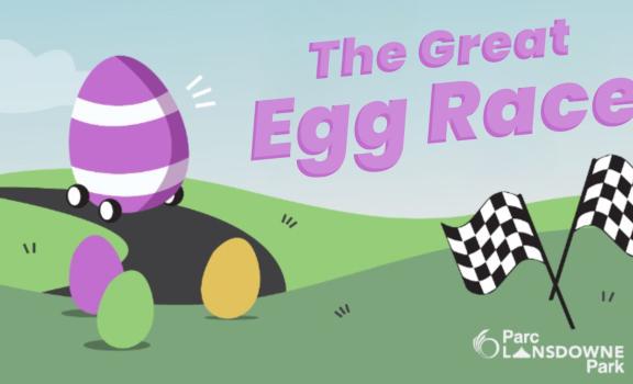 purple egg on wheels