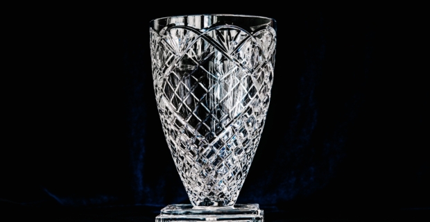 A crystal vase.