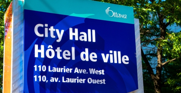 Sign outside Ottawa City Hall