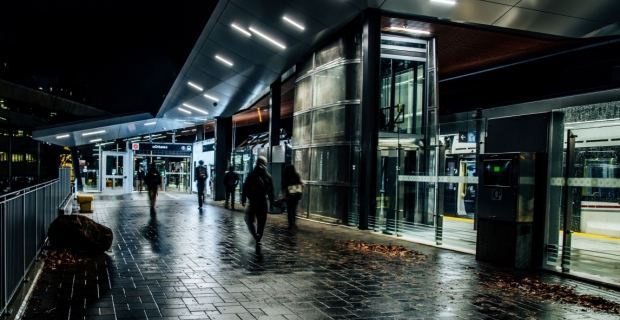 uOttawa LRT station at night