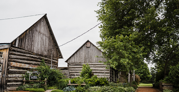 Two log barns circa 1824-1847  