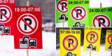 Temporary no parking signs