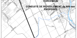 L’emplacement du site pour la conduite de refoulement proposée sur le chemin Eagleson entre les chemins Robertson/Hazeldean et de la rue Perth et l’étang de stabilisation C.