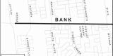 A map showing the project limits on Bank Street, south of Leitrim Road to south of Blais Road.