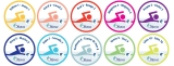 image of swim level stickers