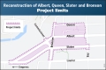 A map showing the project limits between Queen and Laurier, and Empress and Bay.