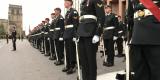 Military personal standing on parade