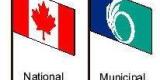 Canada flag and City of Ottawa flag