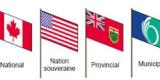 drapeau candien, drapeau nation souveraine, drapeau ontarien, drapeau de la ville d'ottawa