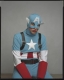 Un mannequin déguisé en Captain America, personnage des comics Marvel.