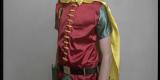 model dressed up as DC Comic character Robin