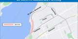 Map/Graphic - Sir John A Macdonald Parkway between Island Park Drive and Woodroffe Avenue - lane reductions