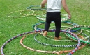 girl with hula hoops