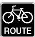 Sign indicating a bicycle 'route'