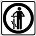 Sign showing a cyclist walking their bicycle