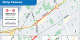 Map/Graphic - Highway 417 closure with detours listed from various off-ramps