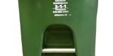 80 L green bin for household organic waste.
