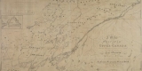 Vintage hand drawn map of the Province of Upper Canada drawn by Lt-Colonel By, 1828