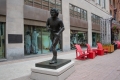 The Terry Fox Memorial Sculpture in its new home on Sparks Street.