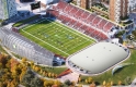 Aerial view of proposed event centre at Lansdowne